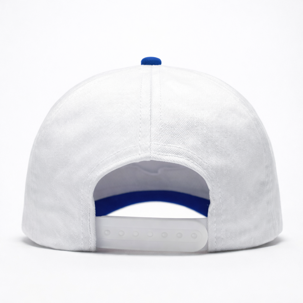Adjustable Embroidered Baseball Cap We're Back Blue Brim Cap
