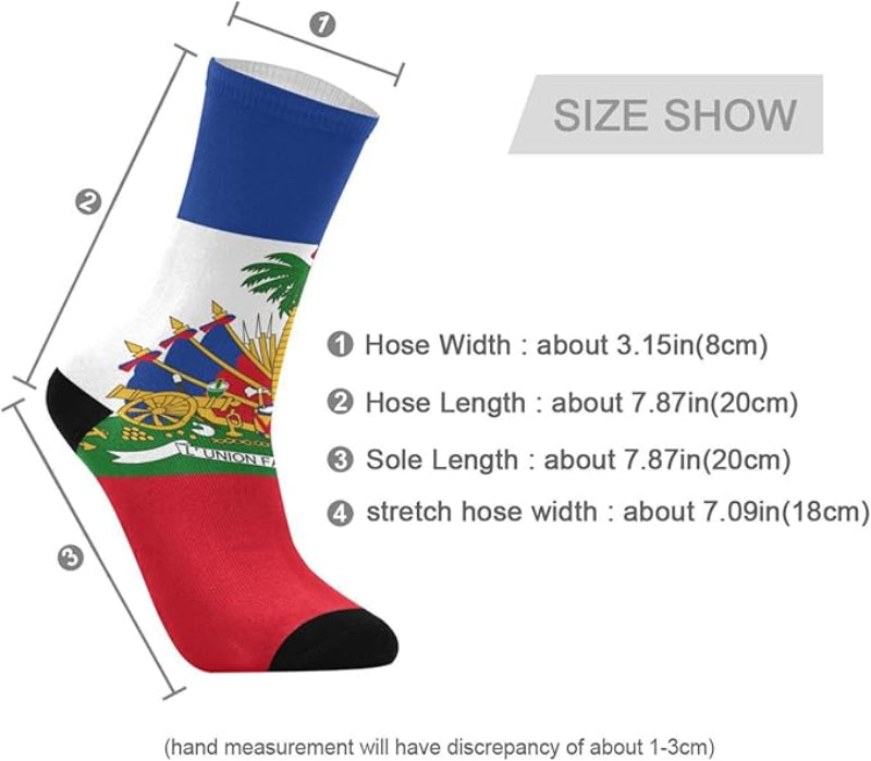 Haitian Coat of Arms Athletic Crew Socks – Haiti Pride Performance Socks