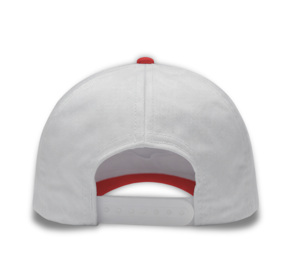 Adjustable Embroidered Baseball Cap We're Back Red Brim Cap