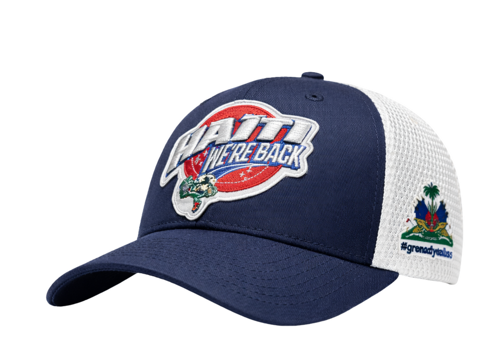 Adjustable Trucker Hat WE’RE BACK White Mesh Edition