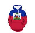 Long Sleeve Hoodie Haitian Flag 3D Hoodie Spring And Autumn for Mens Tops