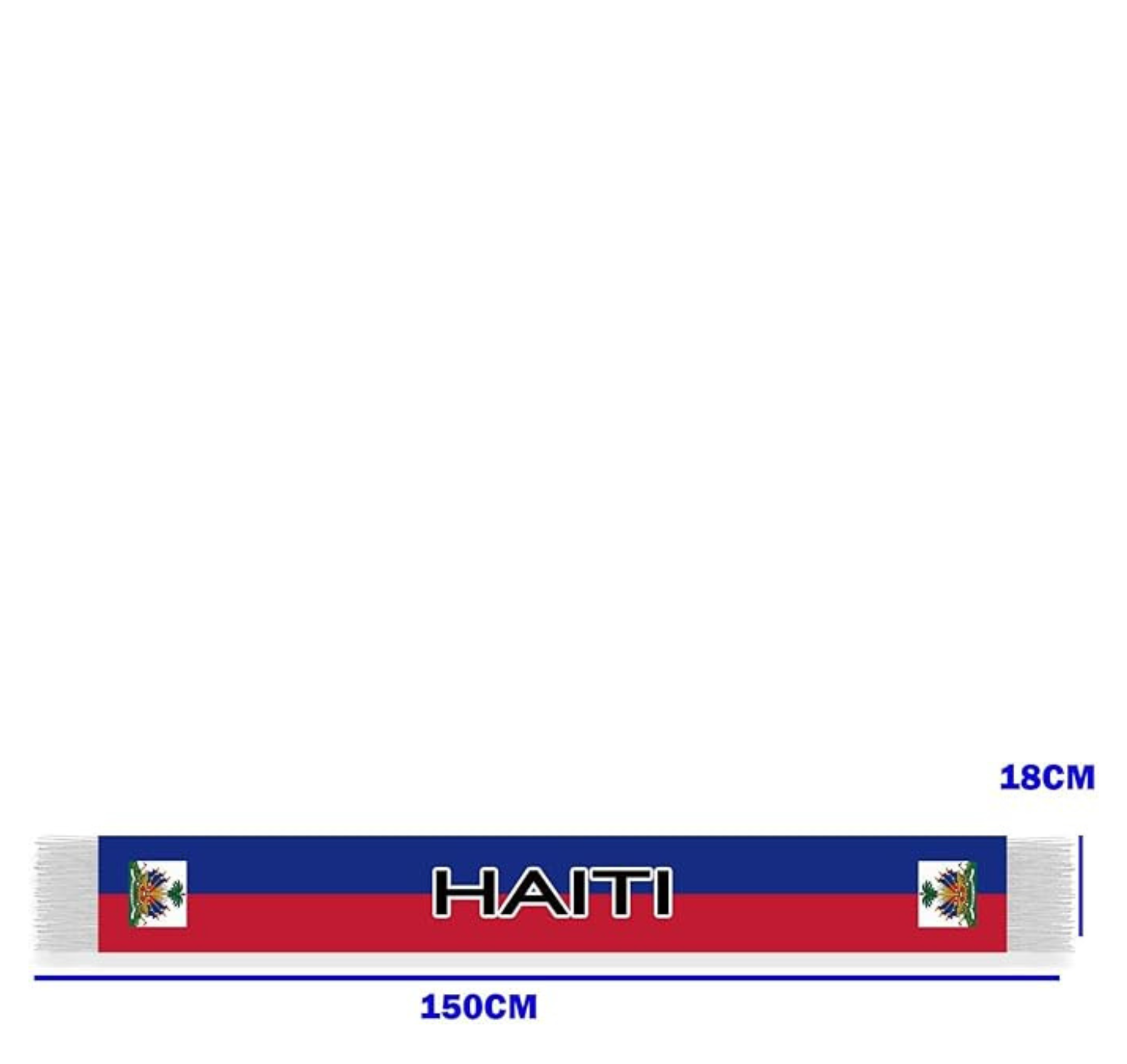 Haiti Flag Scarf, 5FT Long Haitian Velvet Shawl,150×18cm Decor For Sport Parade Graduation Banner