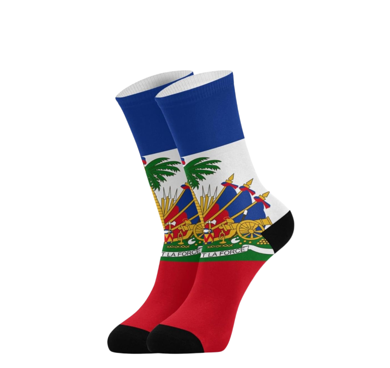 Haitian Coat of Arms Athletic Crew Socks – Haiti Pride Performance Socks